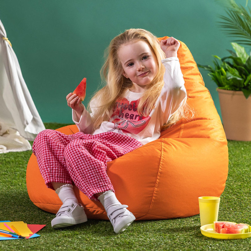 Kids Dalton Indoor-Outdoor Bean Bag, Orange