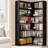 Corner Bookcase 6 Tiers with Baffles Industrial Large Corner Etagere Bookcase for Living Room Home Office-1226964059