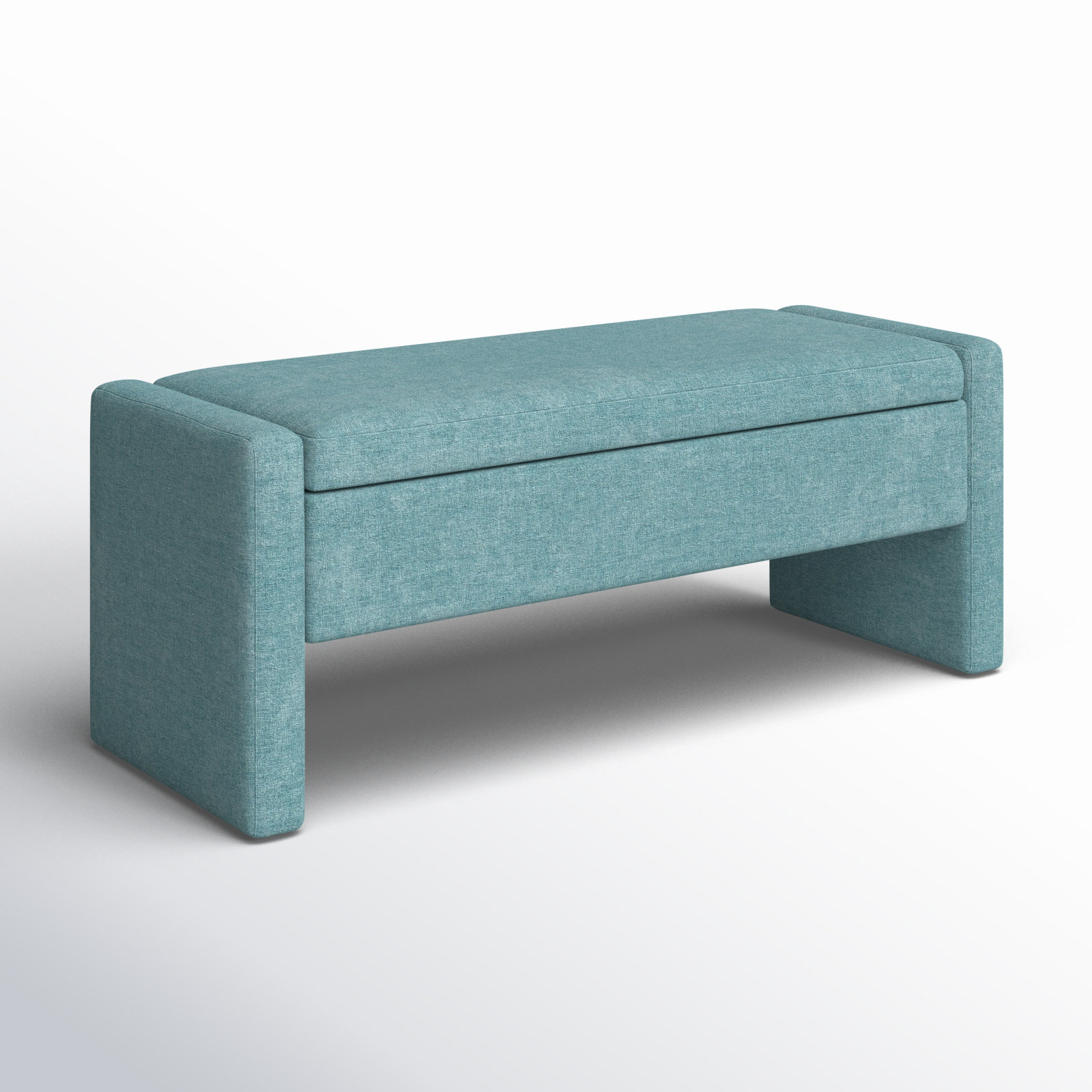 Sharpay Upholstered Storage Bench, Braun Blue