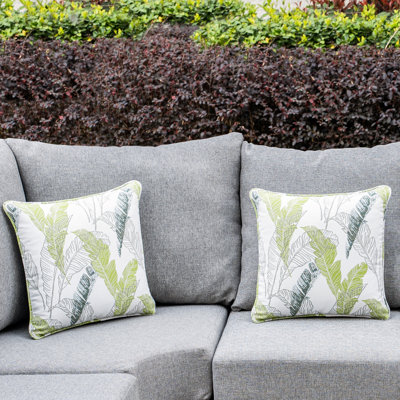 Housse de coussin d'extérieur carré et insert (ensemble de 2)