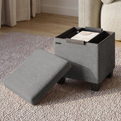 Vérrant Boucle Storage Ottoman Bench