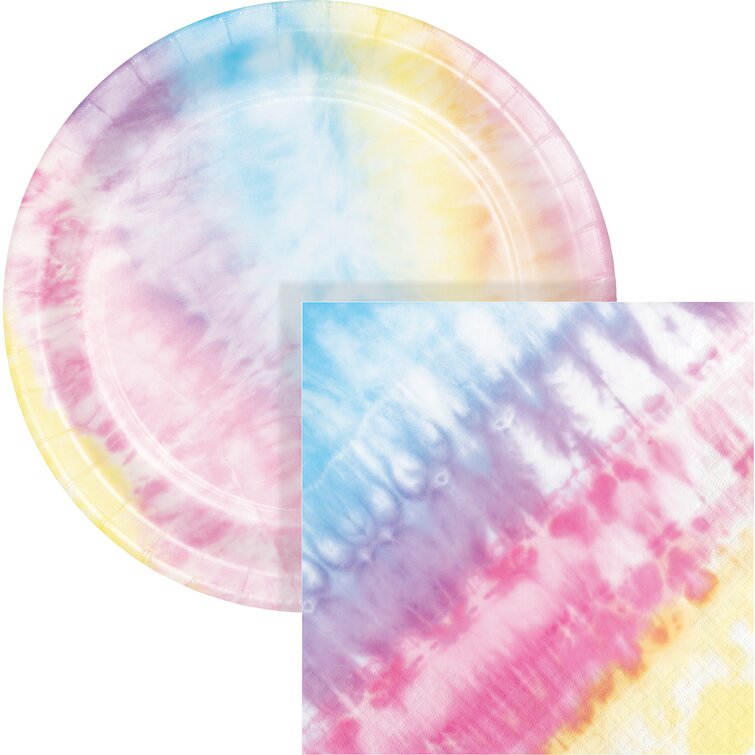 Creative Converting Tie-Dye Party Supplies Kit for 24 Guests