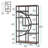 Sophisticated Geometric Design Display Shelf, Spacious And Freestanding Bookshelf With Durable Metal Frame And Rustic Brown Board-523934152-523934153