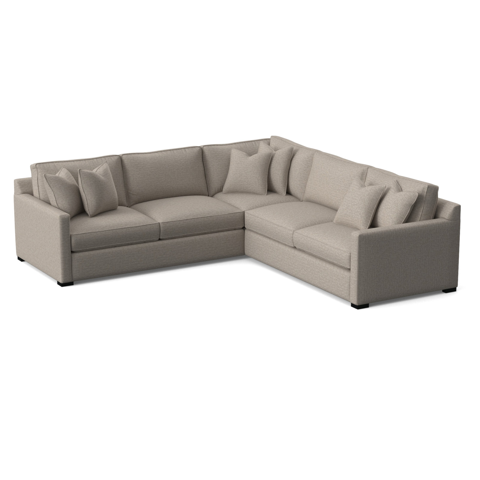 Bel-Air L-Sectional, Black, Beige Performance Fabric; 0851-73