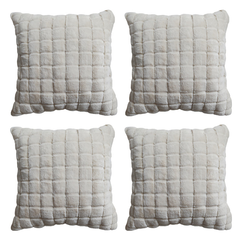 Abiral Square Cushion, Cream