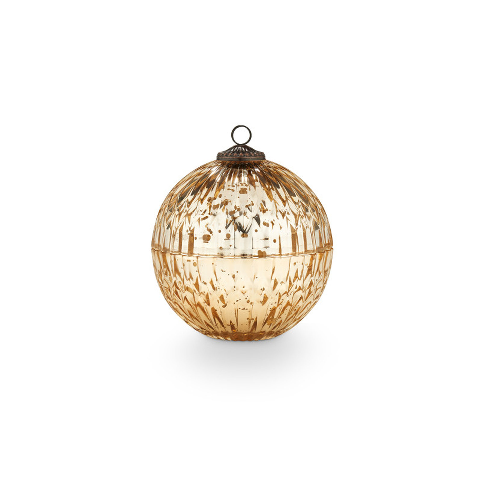 Noble Holiday Winter White Candle, Glass Ornament