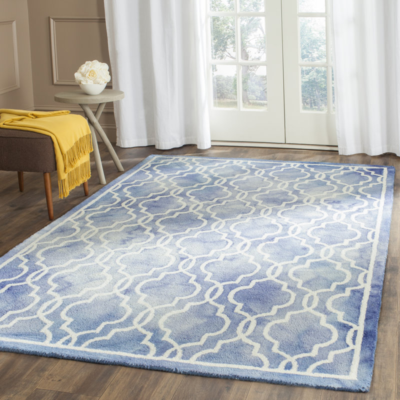 Deemer Hand Tufted Wool Geometric Rug, Rectangle 8' x 10'