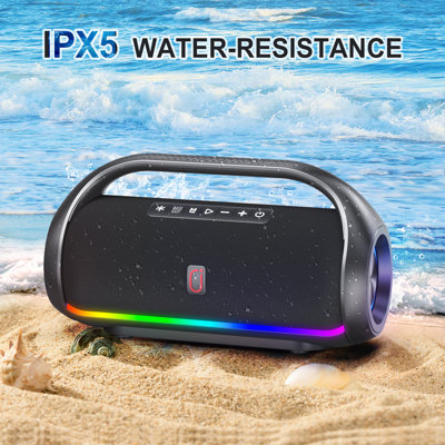 Puissant haut-parleur de karaoké roulant avec 2 micros sans fil et lumières RVB - Système de sonorisation portable avec télécommande pour les fêtes à domicile, les événements extérieurs et les mariages