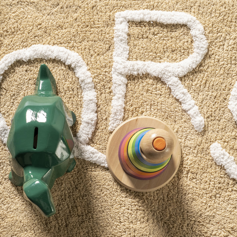 Tapis Alphabet SpinClean lavable à la machine, Rond 6 pi