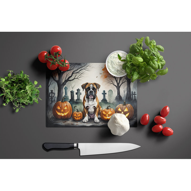 Grande planche à découper en verre Boxer Spooky Halloween