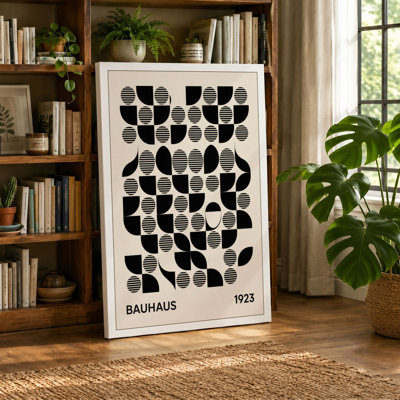 Bauhaus Grid Study Geometric - Wrapped Canvas