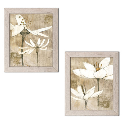 «Pencil Floral I» et «Pencil Floral II» par Avery Tillmon - ensemble de 2 reproductions sur toile