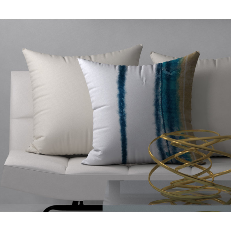 Coussin décoratif abstraite, 24 po x 24 po