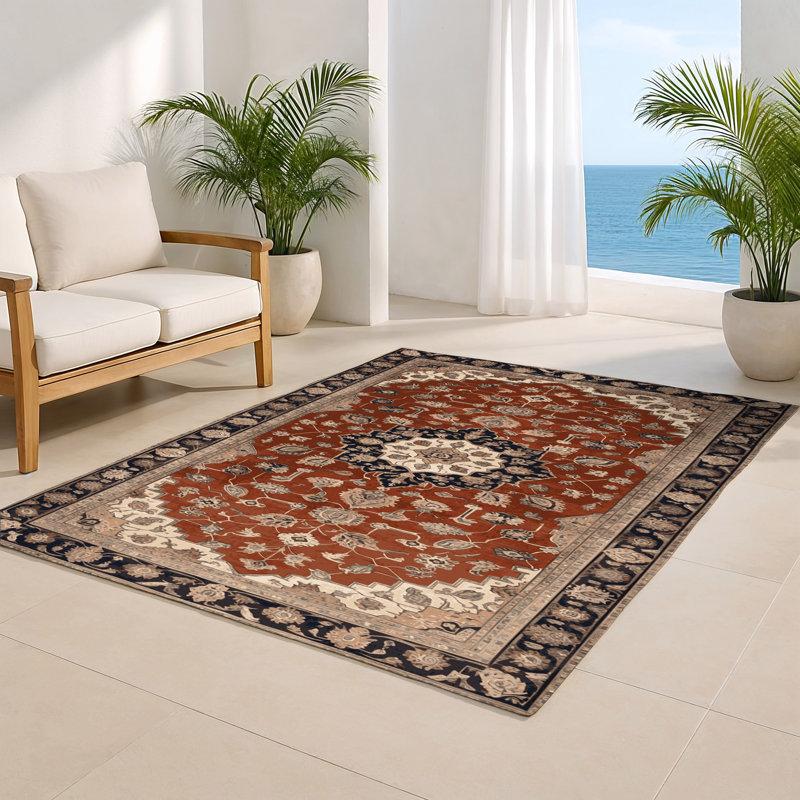 Tapis d'intérieur et d'extérieur brun Persian, Rectangulaire 2 pi x 3 pi