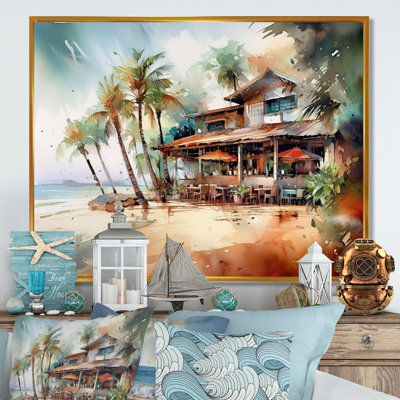 Tropical Beach House - Beach Canvas Print