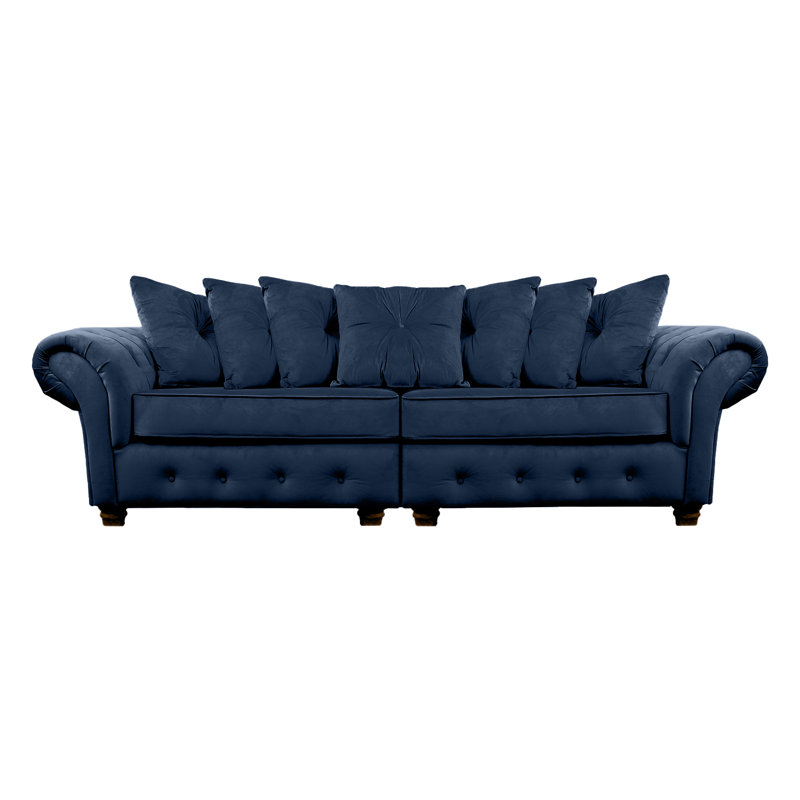 Lila 2 Seater Velvet Sofa, Navy