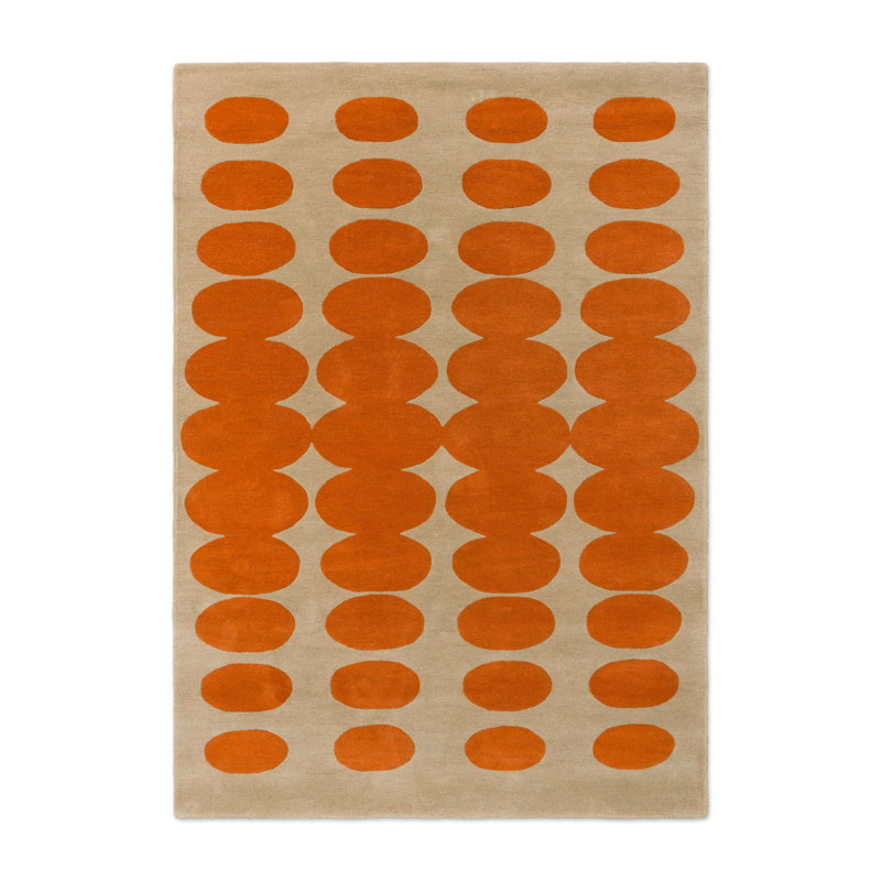 Hand Tufted Wool Geometric Area Rug, Rectangle 3'11" x 5'11"