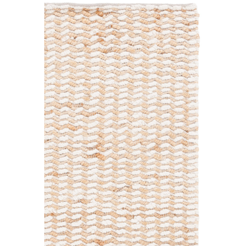 Alexendria Natural Fiber Hand Loomed Jute/Wool/Cotton Rug in Natural/Ivory, Rectangle 6' x 9'
