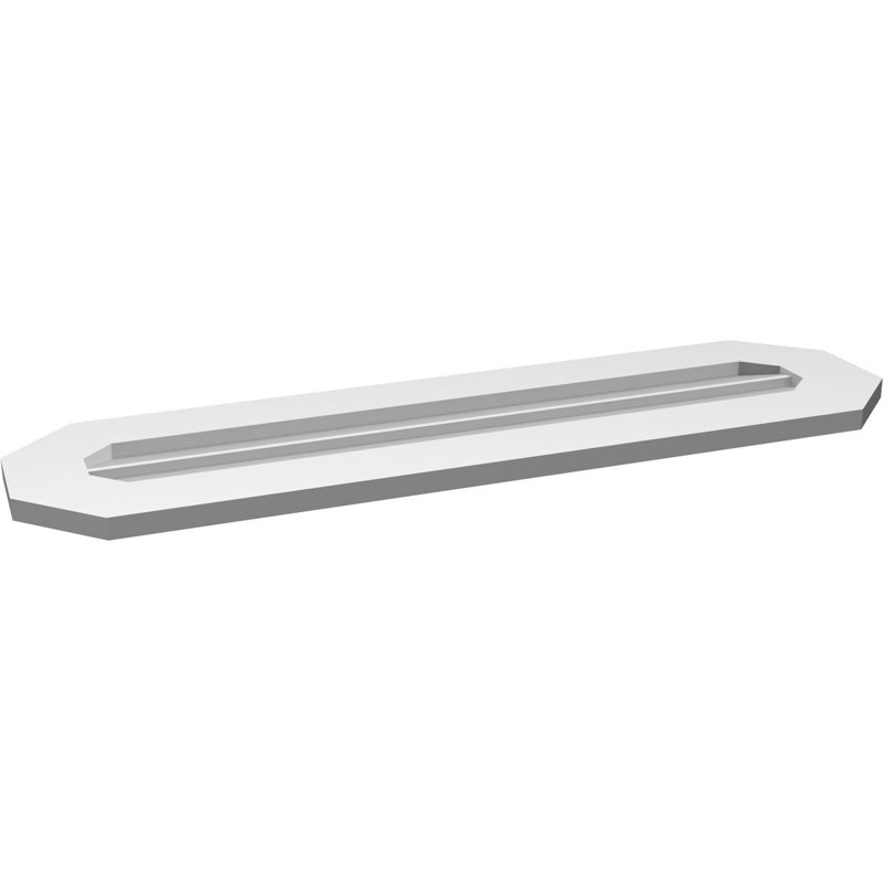 Évent horizontal gondole allongé en surface octogonal Signature, H 12 po x l 42 po x P 1 po