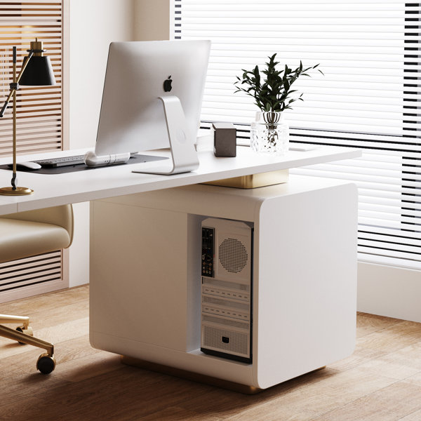 Hokku Designs 63" Modern Executive Desk with Storage & Cable Management ...