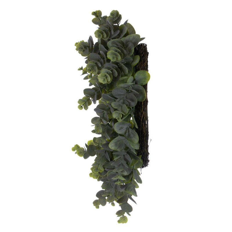 Faux Eucalyptus Plastic 24'' Wreath, Green