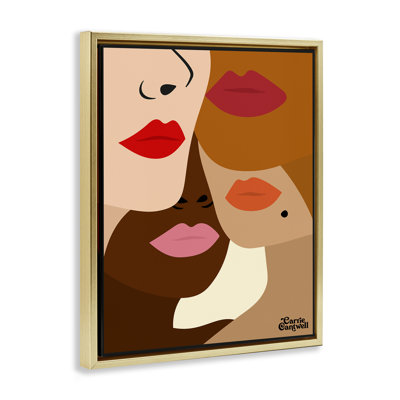 Cadre flottant Plusieurs visages de femmes, design par Carrie Cantwell