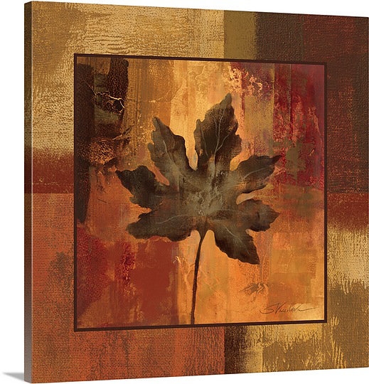 « october leaf i » par silvia vassileva,, reproduction d’art sur toile, H 20 po x l 20 po x P 1,25 po