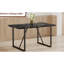 Table industrielle avec pieds en métal noir, 55 * 31,4, pour le bureau, la cuisine, la terrasse, la salle à manger, 1,5 po d'épaisseur 0,5 po et 4 à 6 personnes, décoration de salle-954019084-954019086