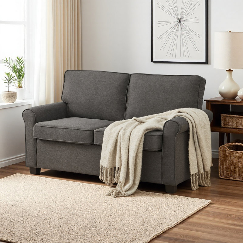 Futon de canapé-lit convertible 3-en-1 57 po, Gris