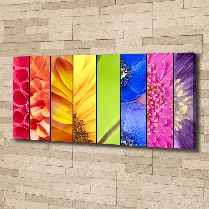 Colorful Flowers - No Frame Print on Canvas