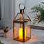 25cm High Stainless Steel Candle Lantern (Rose Gold)