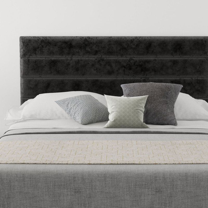 Platt Upholstered Headboard, Single (3'), Velvet Black