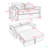Modern Convertible Sofa Bed With 2 Detachable Arm Pockets-1273060565