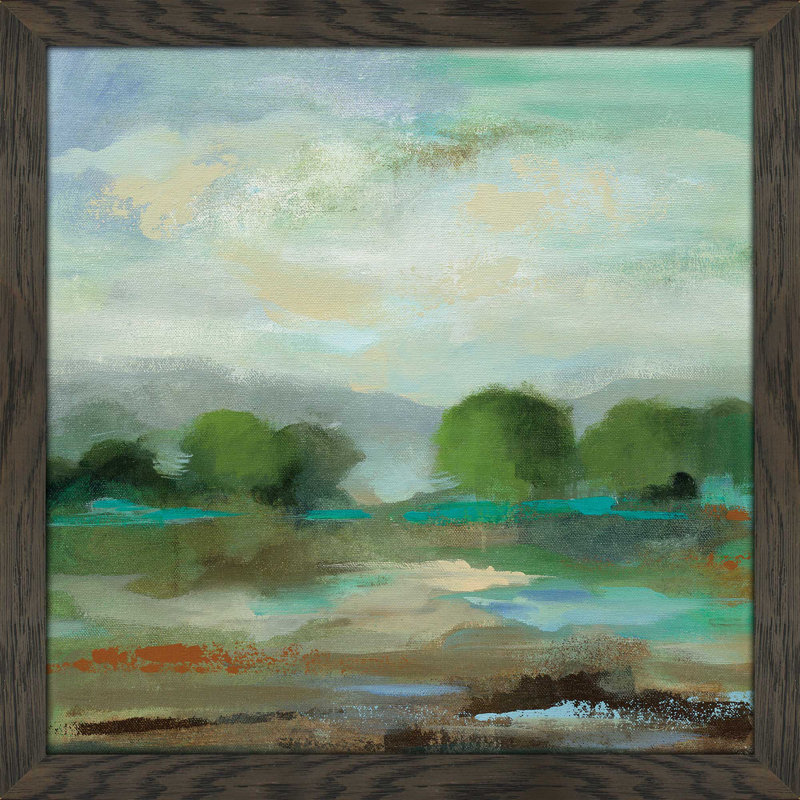 " Unexpected Clouds I ", 21.5" H x 21.5" W x 0.75" D, Chocolate Distressed Framed