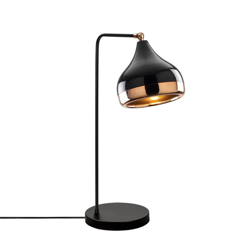 Lampe de table en métal Tamarind, Noir, Noir / Cuivre
