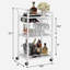 Chariot-bar avec tablette miroir à 3 niveaux-1570181556