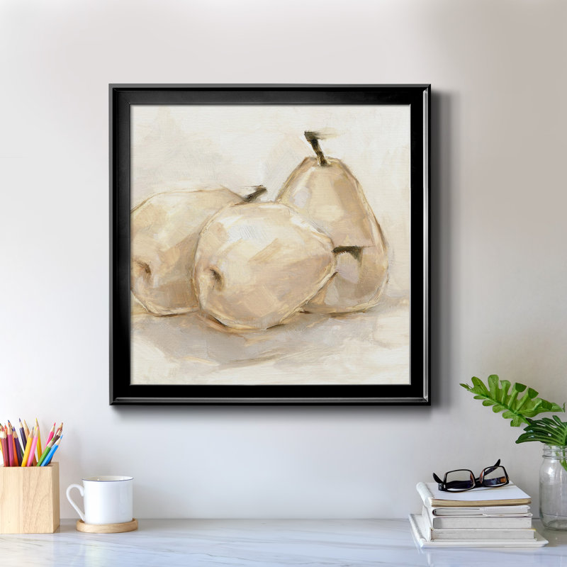 Étude sur poire blanche II - Toile encadrée de qualité supérieure - prête à être accrochée, H 26,5 po x l 26,5 po x P 1,5 po