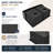 33" L x 21" W Gunmetal Black 50/50 Double Bowl Farmhouse Kitchen Sink, 16-Gauge Stainless Steel Apron Front Sink with Nano Titanium PVD Finish and Accessories