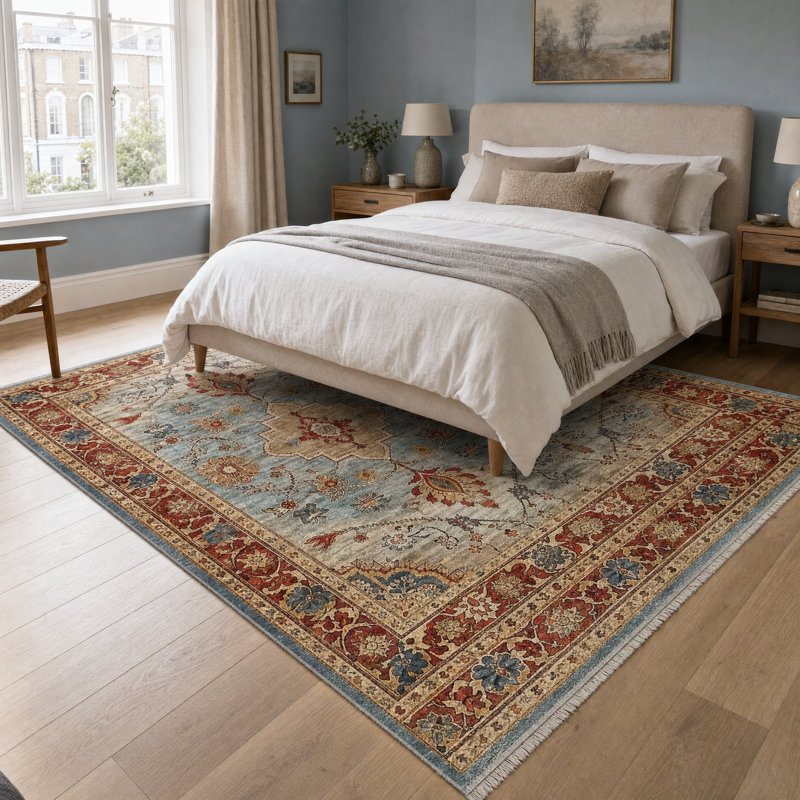 Oriental Cotton and Chenille Flatweave Area Rug, 200 x 300 cm