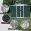 Abri de jardin extérieur de 8 pi x 6 pi avec toit en alliage d'aluminium et porte coulissante-121341786-121341783