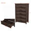 Commode de style rétro American Country avec 5 tiroirs, armoire de rangement et armoire de salon-1892929830