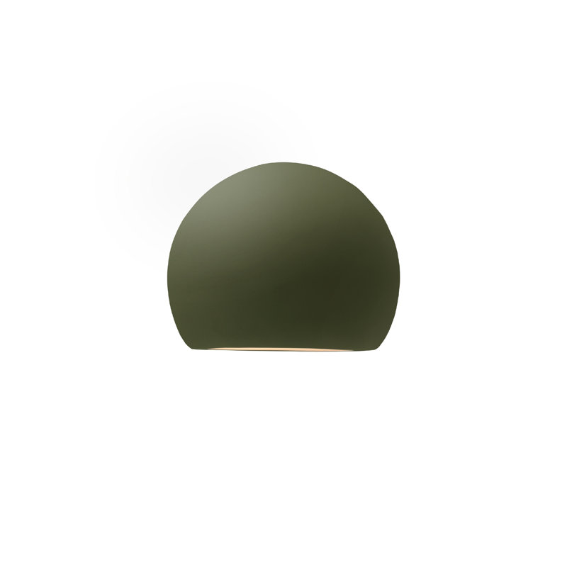 Beda Ceramic LED Wall Light, Pewter Green