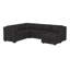 Canapé-lit modulaire en U escamotable avec ports USB, 3 coussins et chaise de rangement-118014425