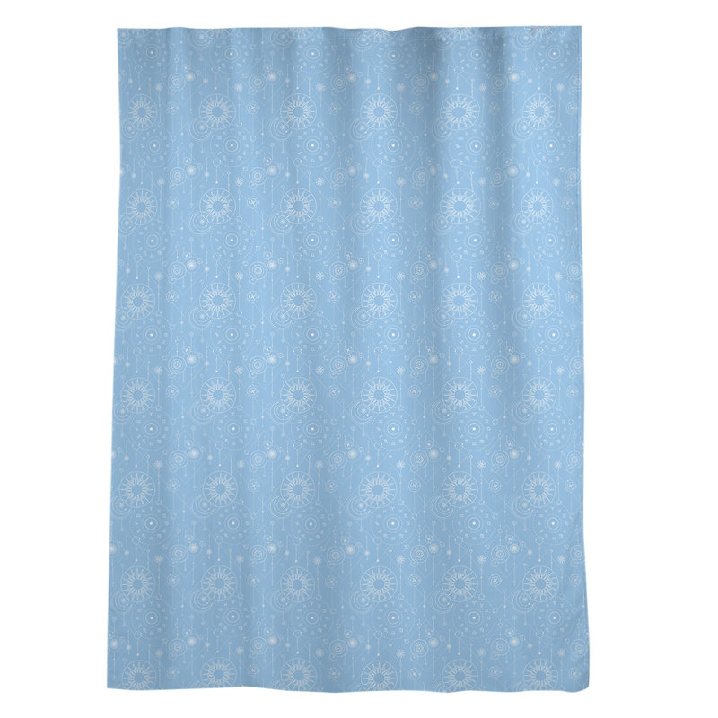 Panneau de rideau simple avec passe-tringle astrologie window Avicia, Bleu