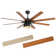 Ceiling Fan With 6 Speed Wind 8 Dual Colours Blades Remote Control Reversible DC Motor With Light
