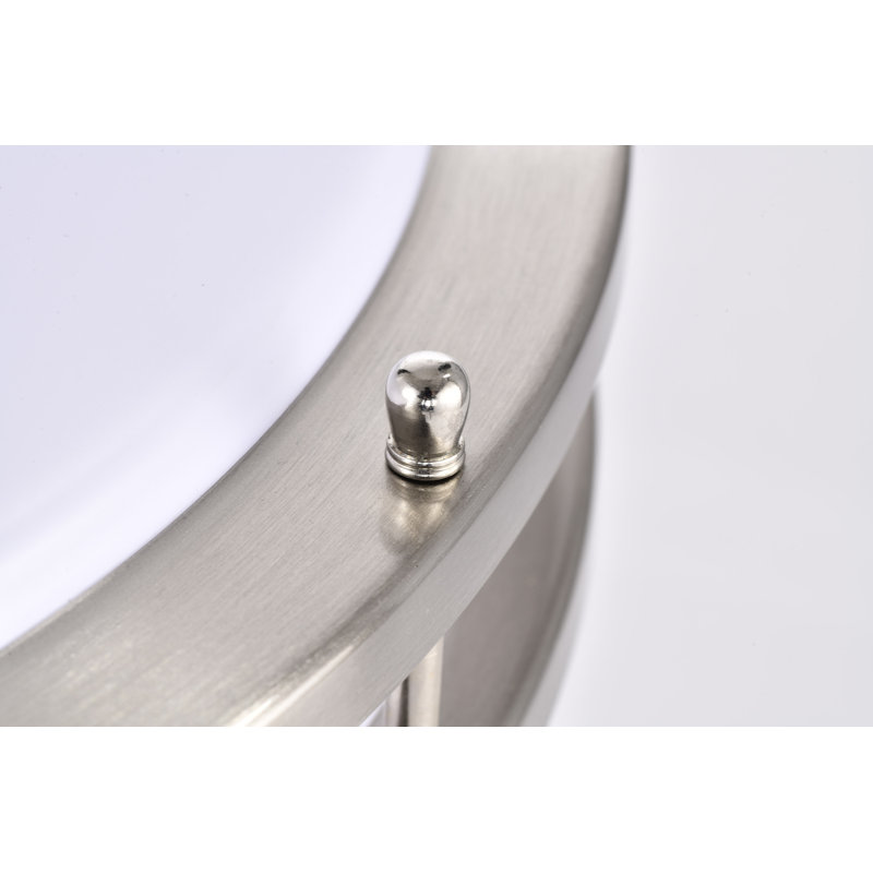 Plafonnier encastré sélectionnable 1 lumière DEL Florez, H 3,75 po x l 17 po x P 17 po, Nickel brossé