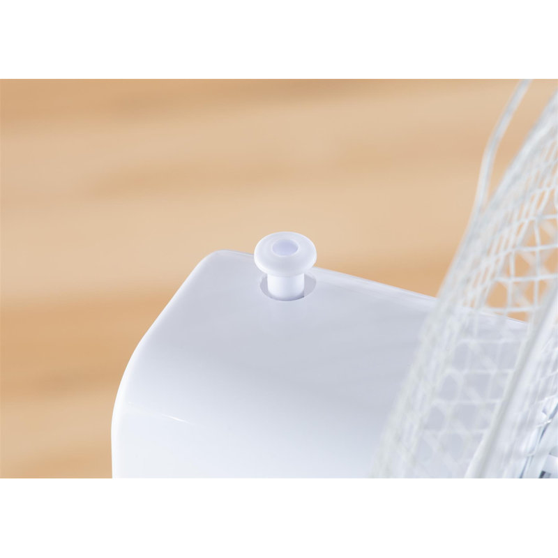 Daewoo 16 Inch White Oscillating Pedestal Fan, Adjustable Height Standing Fan with Tilt Head, Round Base and 3 Speeds