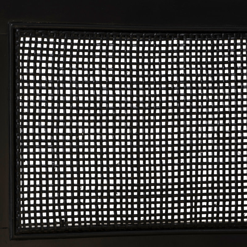 Banc rembourré Donner Cane, Noir / Beige