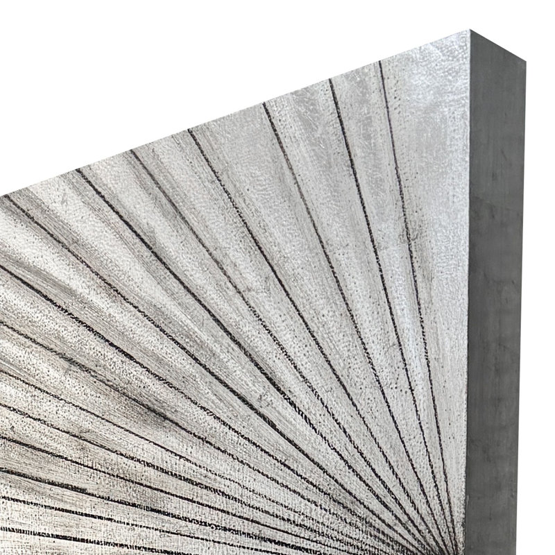 Sculpture murale Enigma en argent I