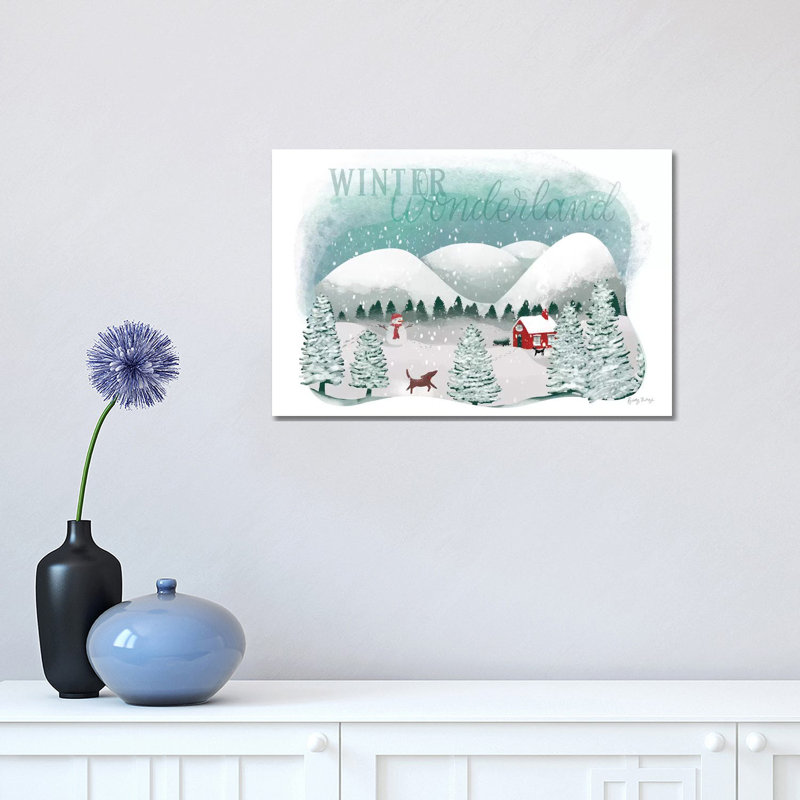 Winter Wonderland I by Becky Thorns - 1 Piece Wrapped Canvas Wall Art, 30.48 cm H x 45.72 cm W